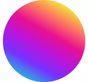 Autocolante geométrico círculo em gradiente colorido - TenStickers