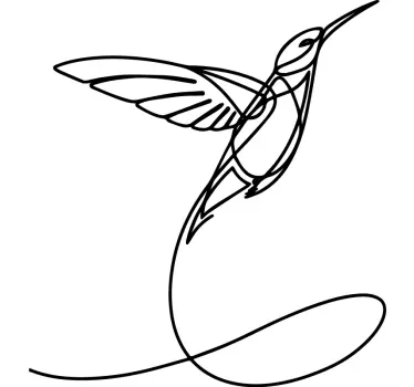Autocolantes de pássaros e aves Colibri minimalista - TenStickers