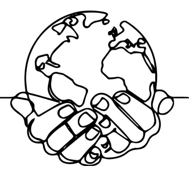Autocolante decorativo mapa mundo Terra minimalista - TenStickers