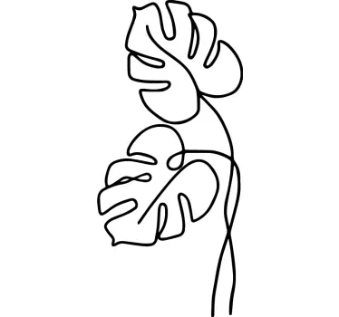 Plantas Vinil Folha monstera minimalista - TenStickers