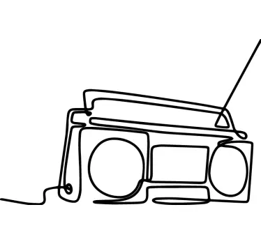 Autocolantes decorativos Musicais Rádio minimalista - TenStickers