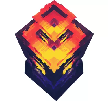 Autocolante geométrico forma abstrata dinâmica - TenStickers