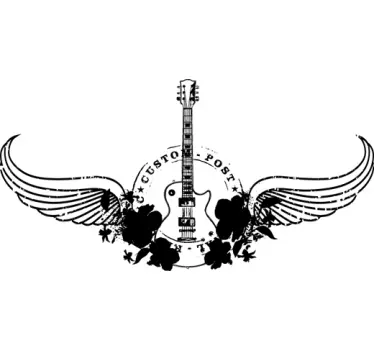 Vinil decorativo guitarra eléctrica asas - TenStickers