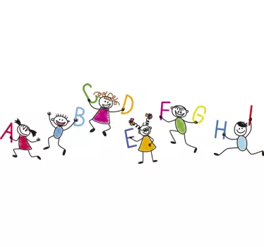 Autocolante infantil abecedário - TenStickers