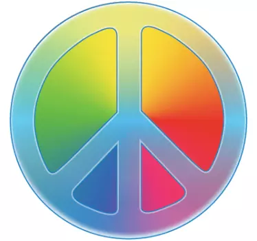 Vinil decorativo símbolo paz arco-íris - TenStickers