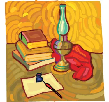 Autocolante de arte clássica mesa de Van Gogh - TenStickers