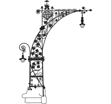 Autocolantes para sala de jantar Poste de Luz Gaudi - TenStickers
