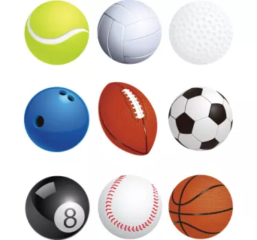 Autocolante decorativo bolas desportos - TenStickers