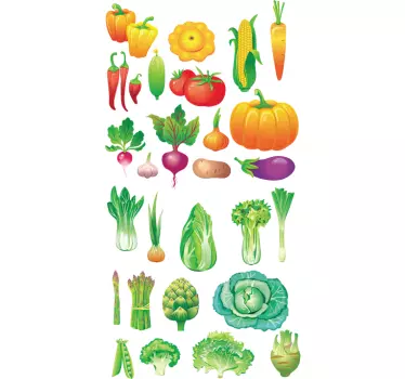 Coleção de autocolantes de legumes - TenStickers