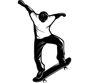 Autocolantes decorativos de outros desportos Silhueta de skatista - TenStickers