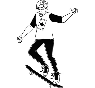 Autocolantes decorativos de outros desportos Figura de skatebord - TenStickers