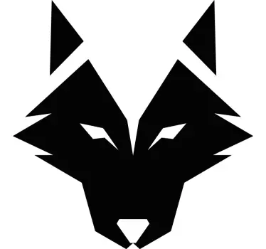 Vinil com animais selvagens Vetor minimalista de cabeça de lobo - TenStickers