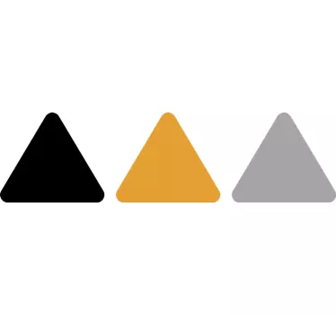 Figuras geométricas Vinil Triângulos dourados e pretos - TenStickers