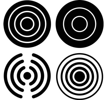 Autocolante geométrico padrões circulares concêntricos - TenStickers