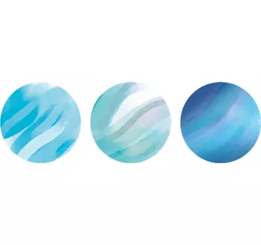 Autocolante geométrico padrões circulares abstratos - TenStickers