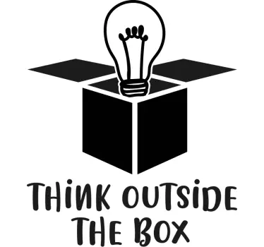 Autocolantes de motivação pessoal Pense fora da caixa - TenStickers