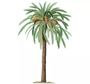 Autocolantes decorativos de flores e plantas Palma de tons sóbrio - TenStickers