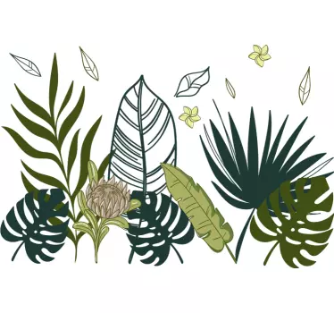 Plantas Vinil Folhas tropicais verdes - TenStickers
