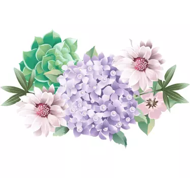 Autocolantes Decorativos de Natureza Diferentes tipos de flores - TenStickers