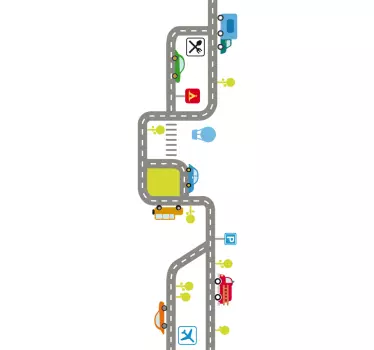 Autocolante infantil trânsito rodoviário - TenStickers
