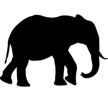 Adesivo de parede silhueta de elefante - TenStickers