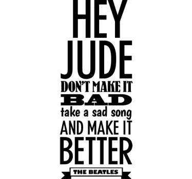 Autocolante de parede Hey Jude - TenStickers