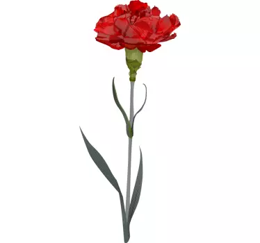 Autocolantes flores Cravo vermelho - TenStickers