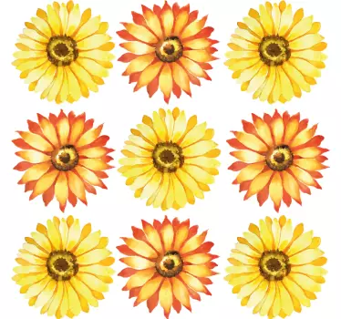 Autocolantes flores Pacote de girassóis - TenStickers