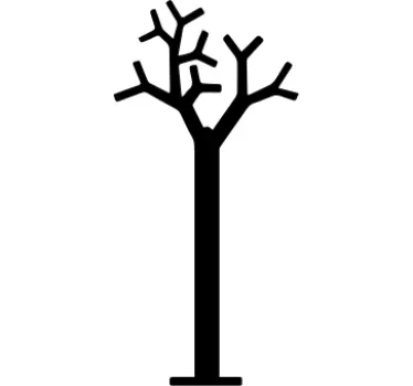 Autcolante cabide personalizado árvore de inverno - TenStickers