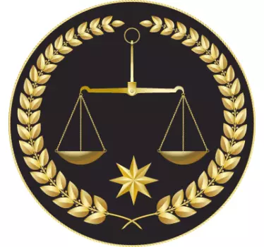 Vinil decorativo balança justiça - TenStickers