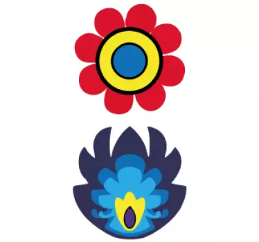 Autocolantes decorativo para bicicletas Longa composição de flore - TenStickers
