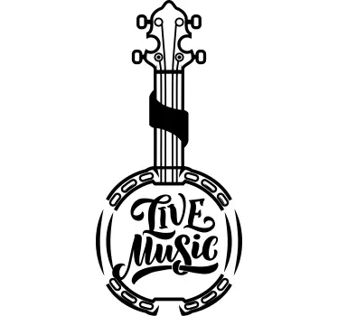 Autocolantes decorativos de rock Instrumento de cordas de violão - TenStickers