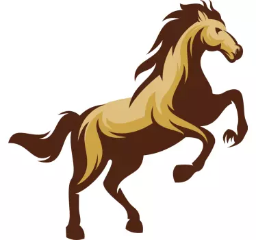 Autocolante animal silhueta de cavalo empinado - TenStickers