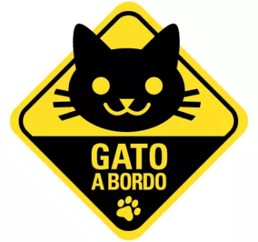 Adesivo Gato a Bordo - TenStickers