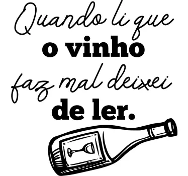 Autocolantes decorativos de provérbios populares Vinho ditado pop - TenStickers