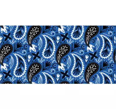 Vinil para móveis Padrões de branco e azul - TenStickers