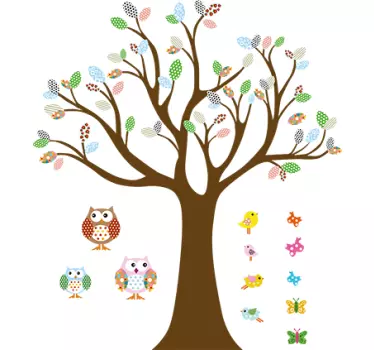 Autocolante infantil Árvore Colorida - TenStickers