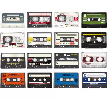 Autocolantes vintage cassetes - TenStickers
