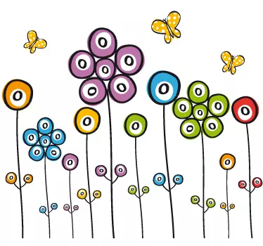 Autocolante decorativo campo de flores - TenStickers