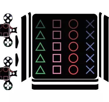 Vinil Skin para PS5 Botões ps desbotados - TenStickers
