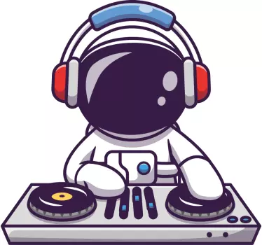 Autocolantes decorativos para quarto infantil Dj astronauta - TenStickers