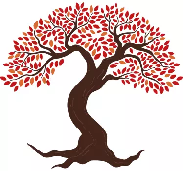 Autocolante árvore Árvore elegante de outono - TenStickers