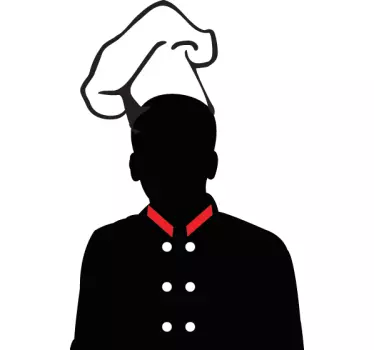 Autocolante decorativo chapéu de chef de silhueta - TenStickers