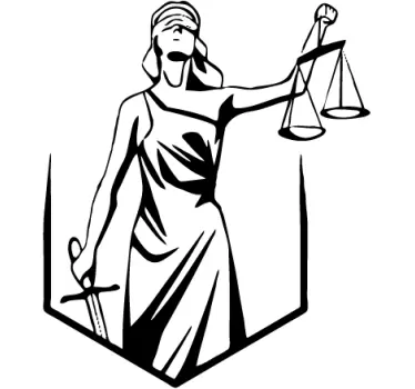 Autocolante parede justiça cega - TenStickers
