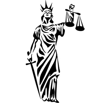 Vinil parede símbolo da justiça - TenStickers