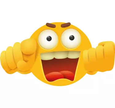 Vinil cartazes Emoji que fica bravo - TenStickers
