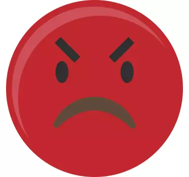 Vinil cartazes Cara de emoji vermelha com raiva - TenStickers