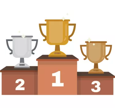 Adesivo de parede pódio olímpico  - TenStickers
