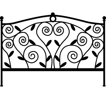 Vinil decorativo cabeceira cama estilo ferro - TenStickers