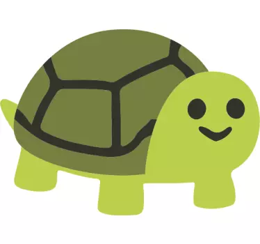 Vinil com animais de estimação Desenho animado de tartaruga sorri - TenStickers